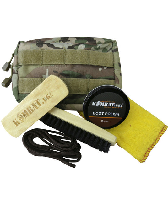 Deluxe Molle Boot Care Kit (Brown Polish & Laces)