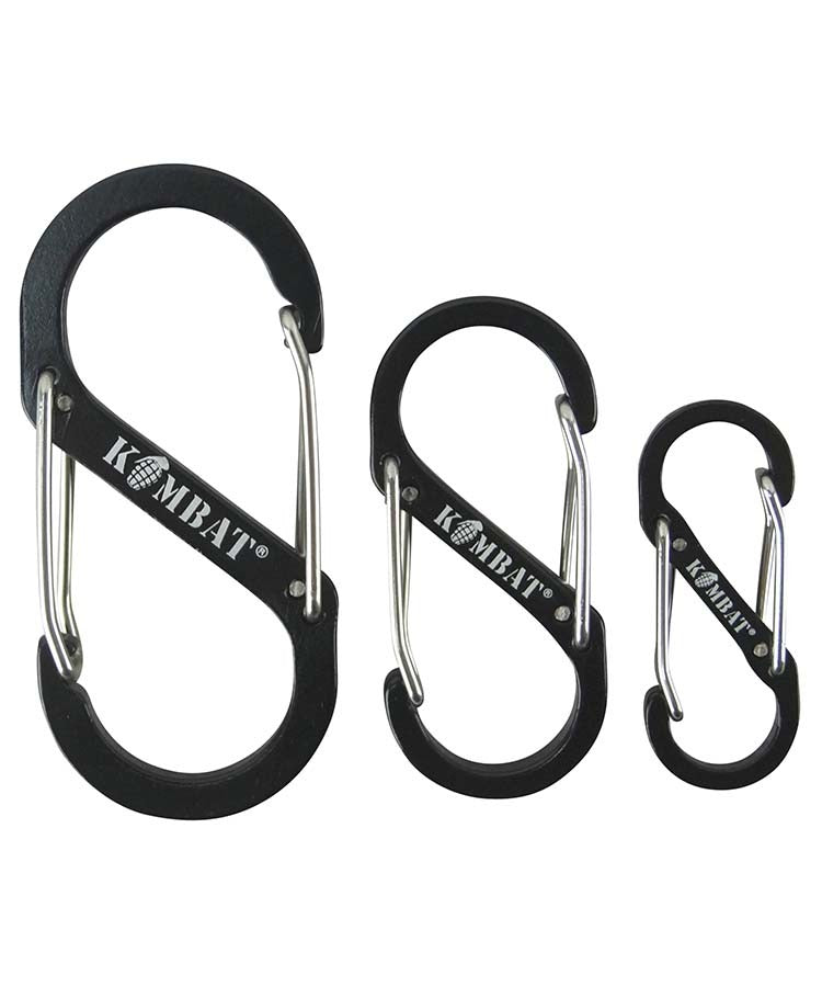 Load image into Gallery viewer, Carabiner set of 3 - Black
