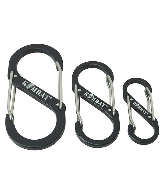 Carabiner set of 3 - Black