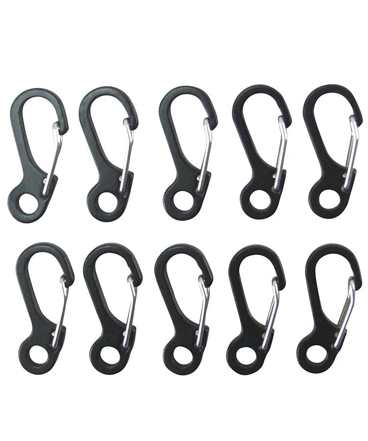 Load image into Gallery viewer, Paracord Carabiners Metal - 10 Pack - Black
