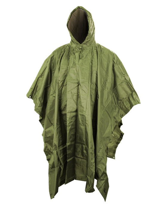 US Style Poncho - Olive Green