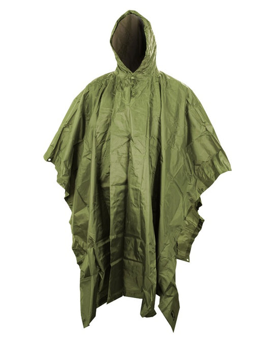 US Style Poncho - Olive Green