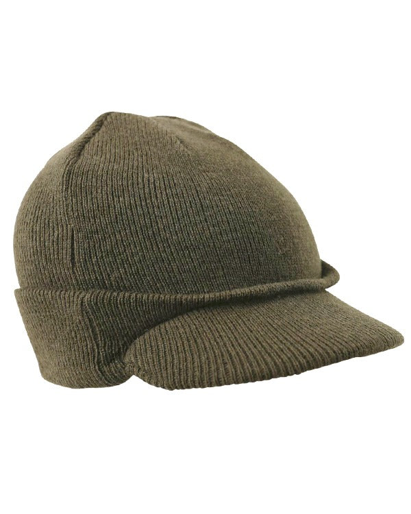 Load image into Gallery viewer, Peaked Beanie (WWII Style) - Olive Green
