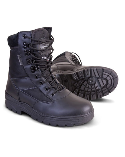 Patrol Boot - Half Leather/Half Nylon - Black
